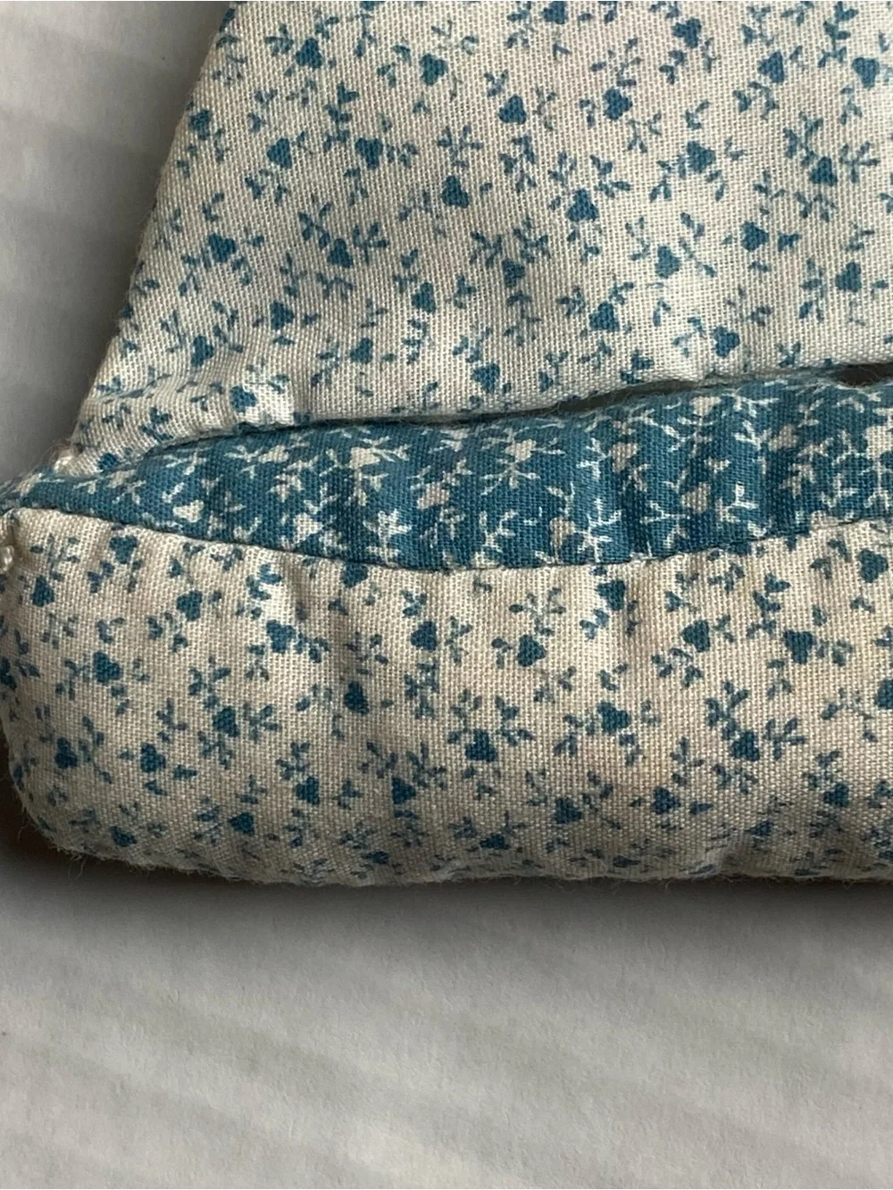 Vintage Sailboat Xmas Ornament Handmade Chintz Fabric Blue Sail Boat Beach Ocean